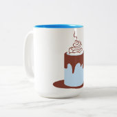 Warme Chocolade Tweekleurige Koffiemok (Voorkant links)