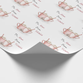 Warme chocolade van en naar de kerstwinter cadeaupapier