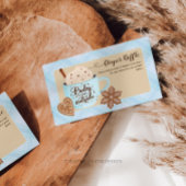 Warme Chocolade Winter Baby Boy Luier Raffle Informatiekaartje