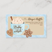 Warme Chocolade Winter Baby Boy Luier Raffle Informatiekaartje (Voorkant)