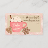 Warme Chocolade Winter Baby Meisje Luier Raffle Informatiekaartje (Voorkant)