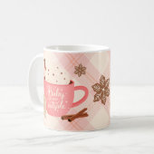 Warme Chocolade Winter Mok Baby Het Is Koud Buiten (Voorkant links)