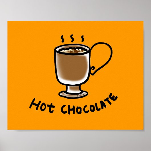 Warme chocolademelk poster (Voorkant)