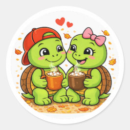 Warme Chocolademelk Ronde Sticker