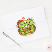 Warme Chocolademelk Ronde Sticker (Envelop)