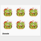 Warme Chocolademelk Ronde Sticker (Vel)