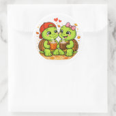 Warme Chocolademelk Ronde Sticker (Tas)