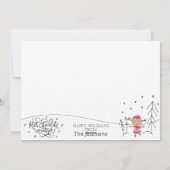 Warme chocoladewinter met kerstfoto's feestdagenkaart (Achterkant)