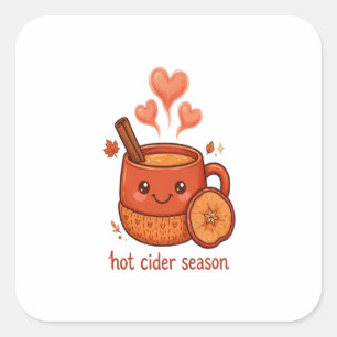 Warme Cidersoort Seizoen Knus Herfst Mok Sticker