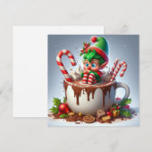 Warme coko Kerstkaart (Voorkant / Achterkant)