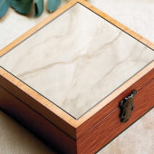 Warme Crème Elegantie Faux Marble Luxe Tegeltje