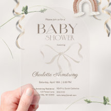 Warme Crème Waterverf Boog Baby Shower