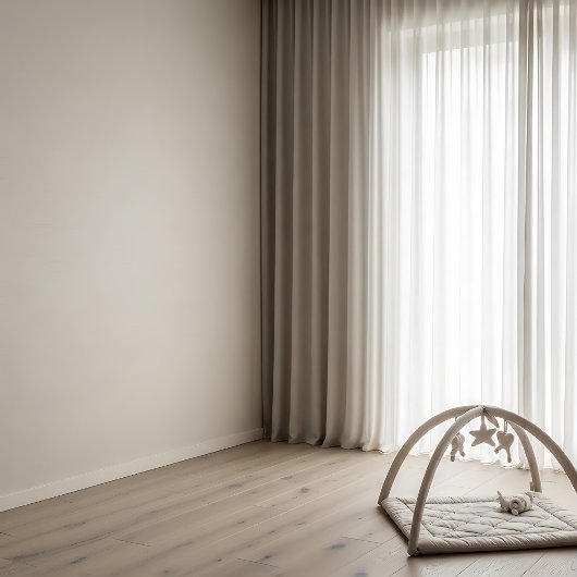 Warme Crèmekleurige Babybehang Rustige Kinderkamer Behang