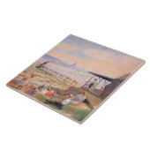 Warme dag bij strand tegeltje (Zijkant)