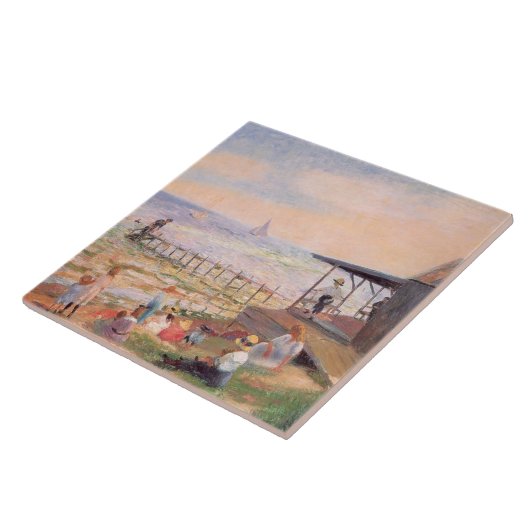 Warme dag bij strand tegeltje (Zijkant)