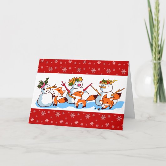 Warme de winter leuke cartoon kaart (Voorkant)