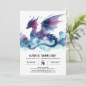 Warme Dragon Verjaardag Custom Kaart (Staand voorkant)