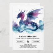 Warme Dragon Verjaardag Custom Kaart (Voorkant / Achterkant)