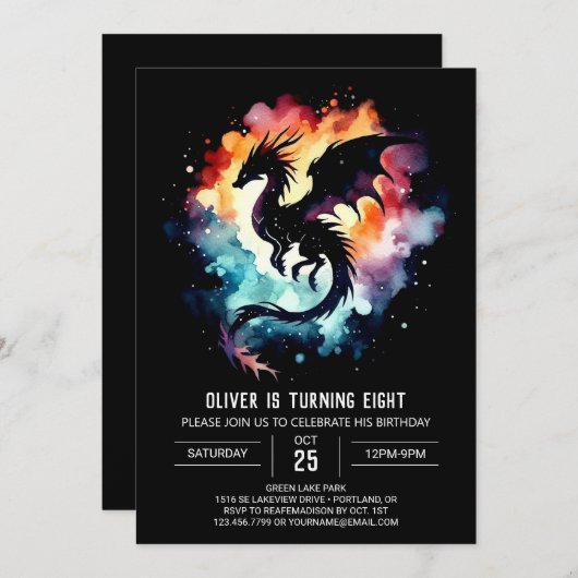 Warme Dragon Verjaardag Kinderen Kaart (Voorkant / Achterkant)