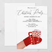 warme drink in hand kerstfeest kaart (Voorkant / Achterkant)