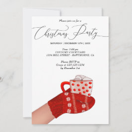 warme drink in hand kerstfeest kaart