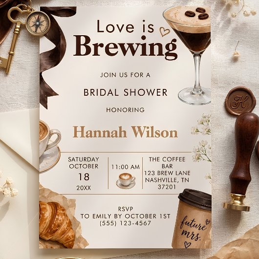 Warme Editoriale Liefde Bruist Bruiloftfeest Cafe Kaart