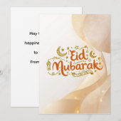 Warme Eid-vieringsontwerp Feestdagenkaart (Voorkant / Achterkant)