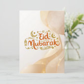 Warme Eid-vieringsontwerp Feestdagenkaart (Staand voorkant)