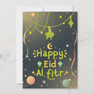 Warme Eid-vieringsontwerp Feestdagenkaart