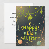 Warme Eid-vieringsontwerp Feestdagenkaart (Voorkant / Achterkant)