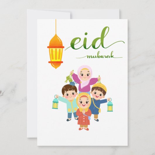 Warme Eid-vieringsontwerp Feestdagenkaart (Voorkant)