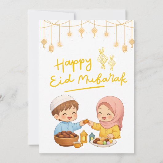 Warme Eid-vieringsontwerp Feestdagenkaart (Voorkant)