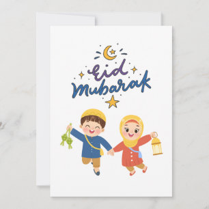 Warme Eid-vieringsontwerp Feestdagenkaart