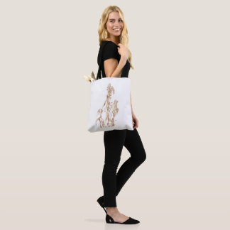 Warme Elegante Botanische Inkt Kunst Tote Bag