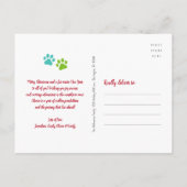 Warme en Fuzzy Huisdier Nieuwjaar Foto Schattigee  Feestdagenkaart (Achterkant)