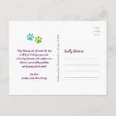 Warme en Fuzzy Huisdier Nieuwjaar Fototypografie P Feestdagenkaart (Achterkant)