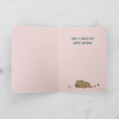 Warme en fuzzy wensen hond vakantie Kaart (Binnen)