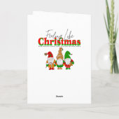 Warme en gezellige blokhut kerstgroeten kaart (Achterkant)