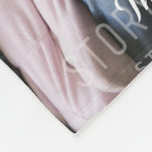 Warme en gezellige fleece deken met familiefoto (Hoek)