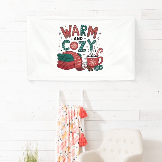 Warme en gezellige kerst Hot Cocoa Xmas Spandoek (Insitu)