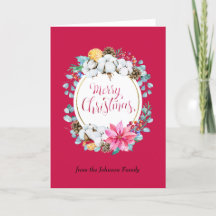 Warme en gezellige magische kerst ovaal krans rood