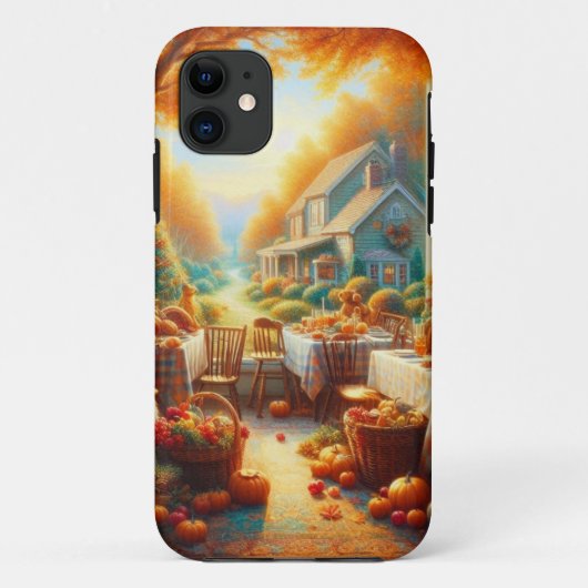 Warme en Gezellige Thanksgiving Verzamelen Case-Mate iPhone Case (Achterkant)