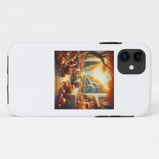 Warme en Gezellige Thanksgiving Verzamelen Case-Mate iPhone Case (Achterkant (horizontaal))