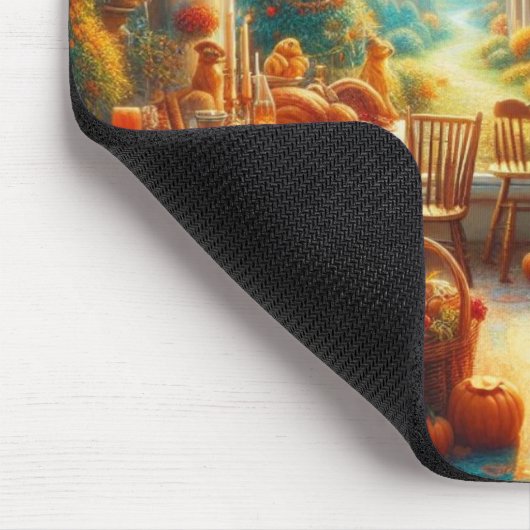 Warme en Gezellige Thanksgiving Verzamelen Muismat (Hoek)