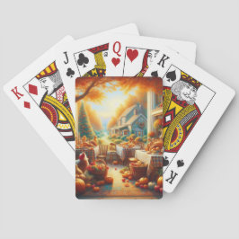 Warme en Gezellige Thanksgiving Verzamelen Pokerkaarten