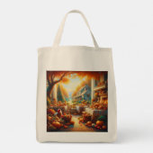 Warme en Gezellige Thanksgiving Verzamelen Tote Bag (Achterkant)