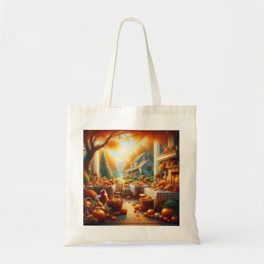 Warme en Gezellige Thanksgiving Verzamelen Tote Bag (Voorkant)
