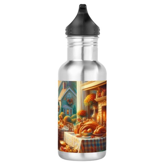Warme en Gezellige Thanksgiving Verzamelen Waterfles (Rechts)