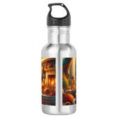 Warme en Gezellige Thanksgiving Verzamelen Waterfles (Achterkant)