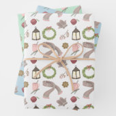 Warme en gezellige winter dingen inpakpapier vel (In situ)